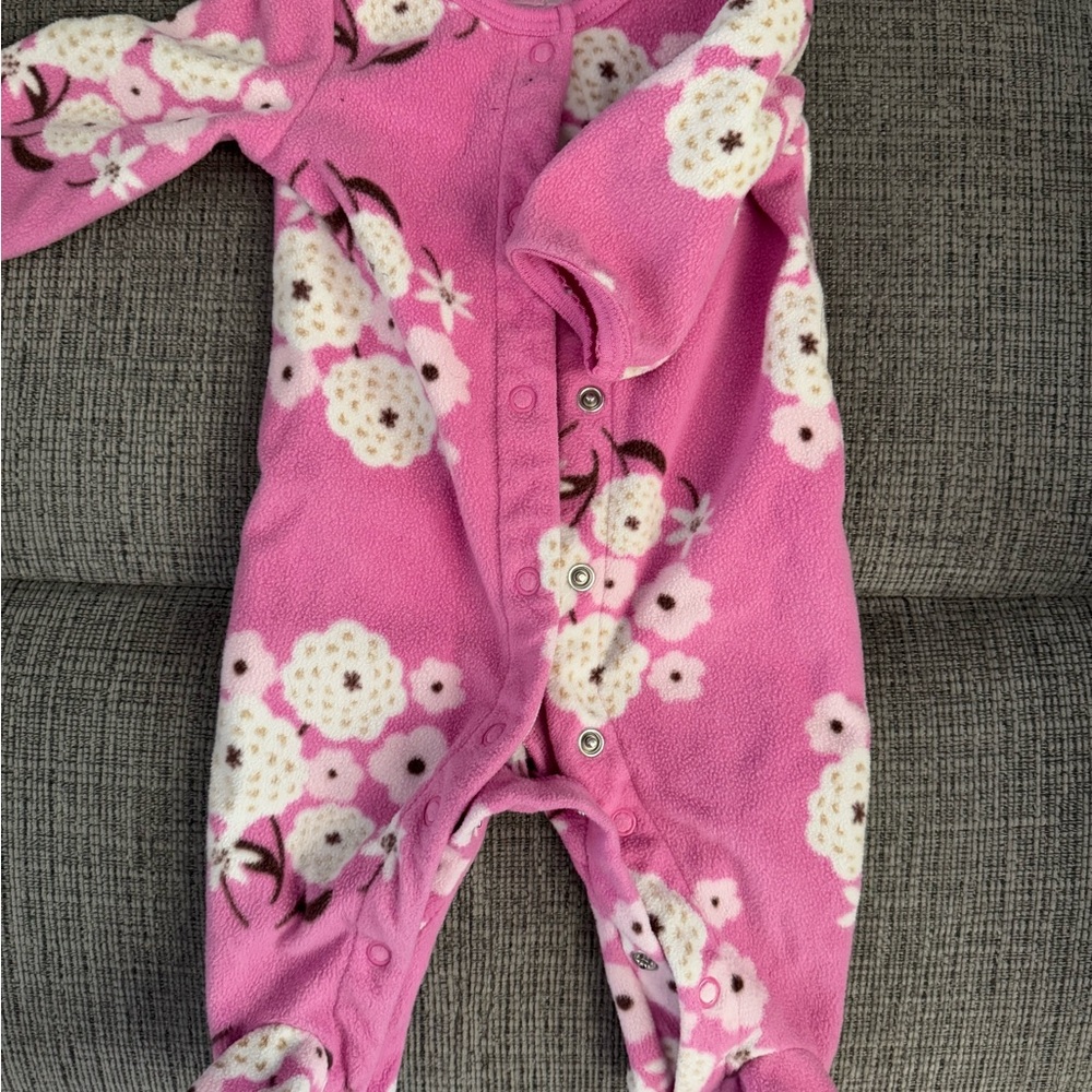 Carter's Pink Floral Footie One Piece